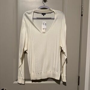 Splendid Cream Knit Top